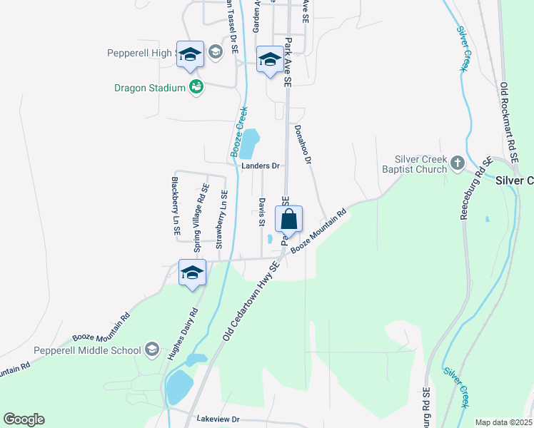 map of restaurants, bars, coffee shops, grocery stores, and more near 808 Park Avenue Southeast in Lindale