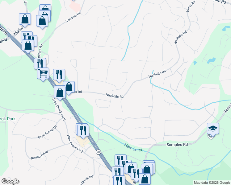 map of restaurants, bars, coffee shops, grocery stores, and more near 2880 Chardonnay Lane in Cumming