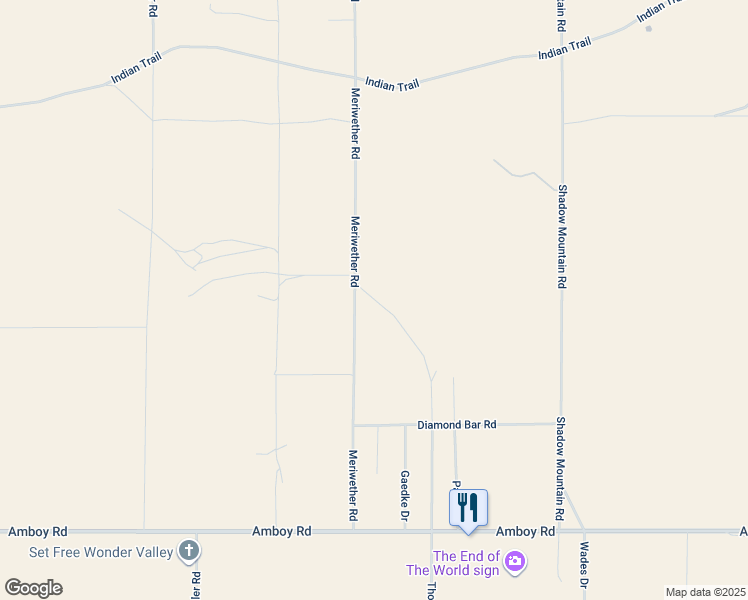 map of restaurants, bars, coffee shops, grocery stores, and more near Maya Rada Road in San Bernardino County