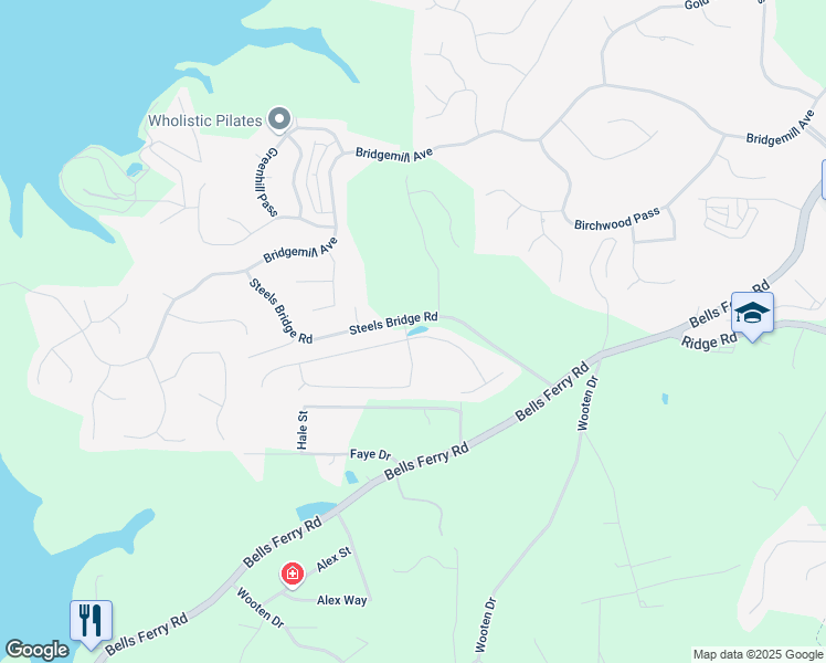 map of restaurants, bars, coffee shops, grocery stores, and more near 251 Parc Drive in Canton