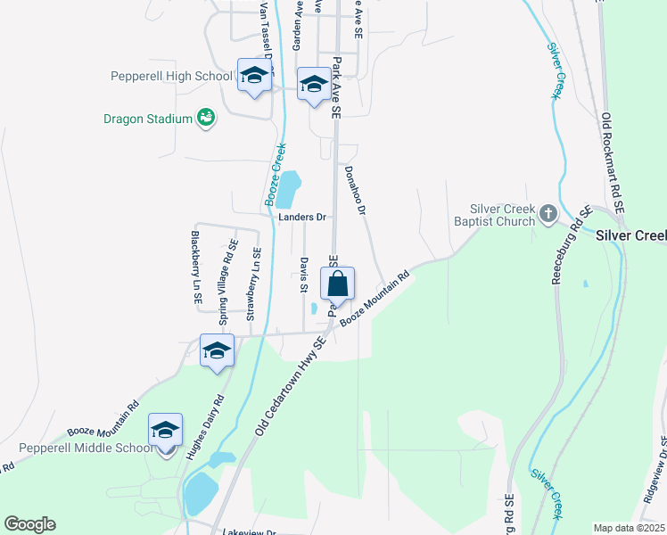 map of restaurants, bars, coffee shops, grocery stores, and more near 748 Park Avenue Southeast in Lindale