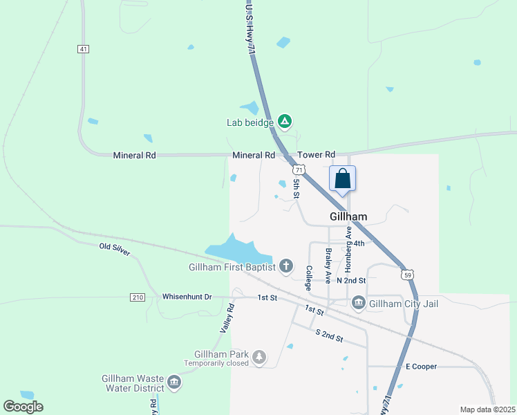 map of restaurants, bars, coffee shops, grocery stores, and more near 132 Stancil Lane in Gillham