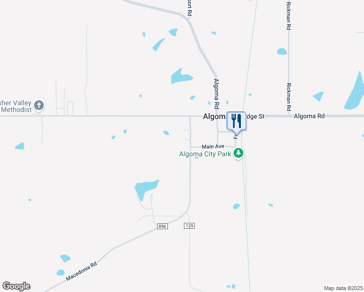 map of restaurants, bars, coffee shops, grocery stores, and more near 154-186 Macedonia Road in Pontotoc