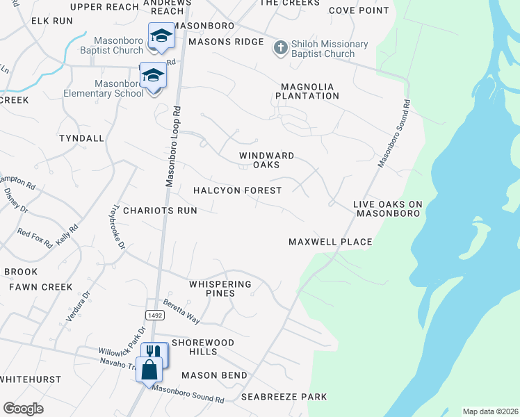 map of restaurants, bars, coffee shops, grocery stores, and more near 5503 Dunmore Road in Wilmington