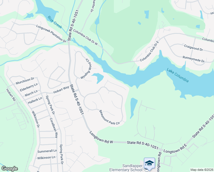 map of restaurants, bars, coffee shops, grocery stores, and more near 613 Flycatcher Lane in Blythewood