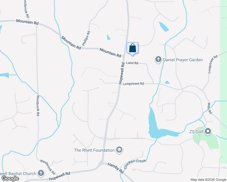 map of restaurants, bars, coffee shops, grocery stores, and more near 16175 Hopewell Road in Alpharetta