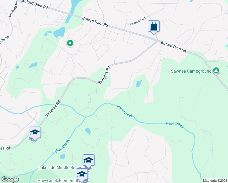 map of restaurants, bars, coffee shops, grocery stores, and more near 2955 Hearthstone Drive in Cumming