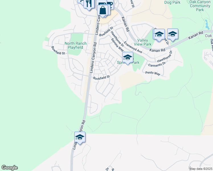 map of restaurants, bars, coffee shops, grocery stores, and more near 273 Ocho Rios Way in Oak Park