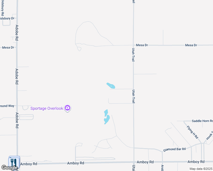 map of restaurants, bars, coffee shops, grocery stores, and more near 3950 Utah Trail in Twentynine Palms
