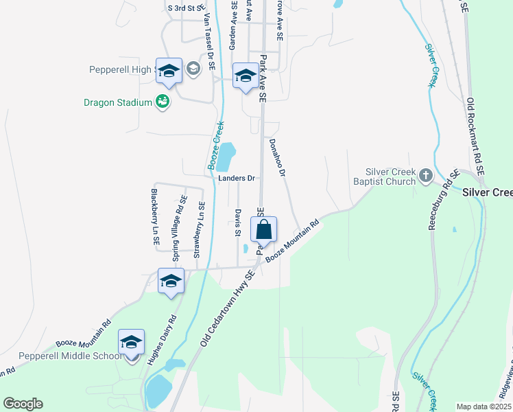 map of restaurants, bars, coffee shops, grocery stores, and more near 748 Park Avenue Southeast in Lindale