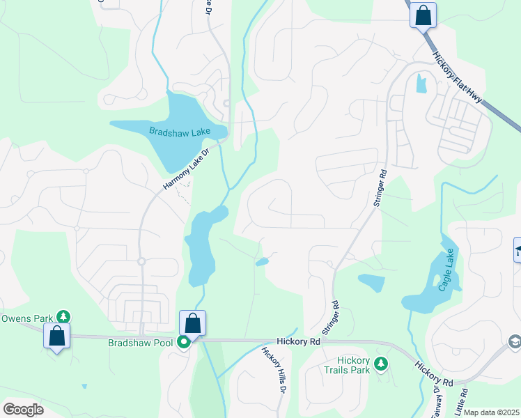 map of restaurants, bars, coffee shops, grocery stores, and more near 739 Rockwood Court in Holly Springs