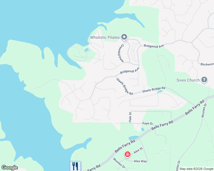map of restaurants, bars, coffee shops, grocery stores, and more near 513 Autumn Walk in Canton