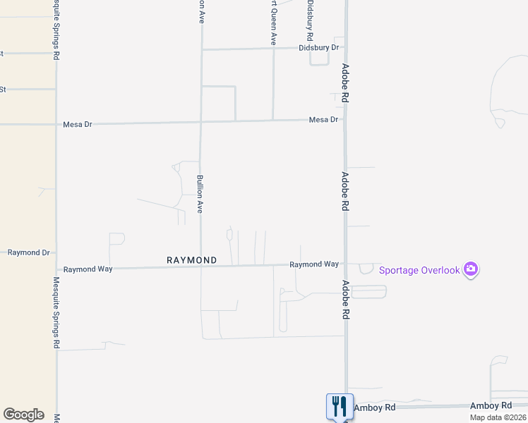 map of restaurants, bars, coffee shops, grocery stores, and more near 73456 Raymond Way in Twentynine Palms