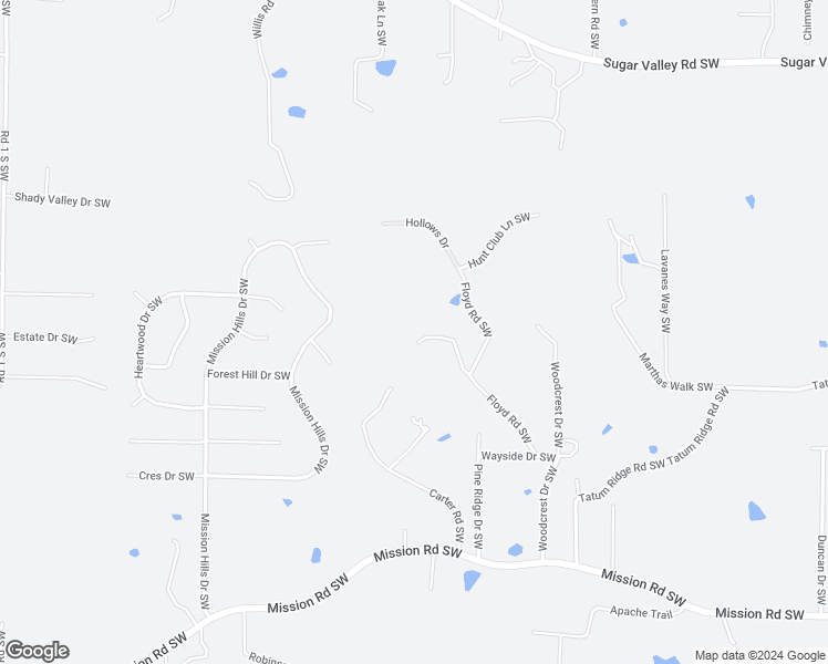 map of restaurants, bars, coffee shops, grocery stores, and more near 79 Floyd Road Southwest in Cartersville