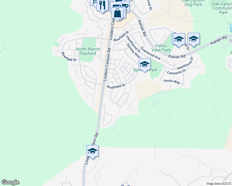 map of restaurants, bars, coffee shops, grocery stores, and more near 247 Saint Croix Court in Oak Park