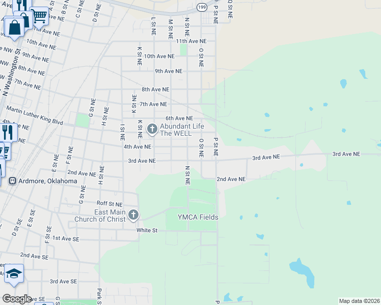 map of restaurants, bars, coffee shops, grocery stores, and more near 1313 3rd Avenue Northeast in Ardmore