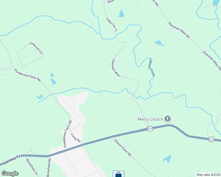 map of restaurants, bars, coffee shops, grocery stores, and more near 5256 Red Hawk Drive in Gainesville