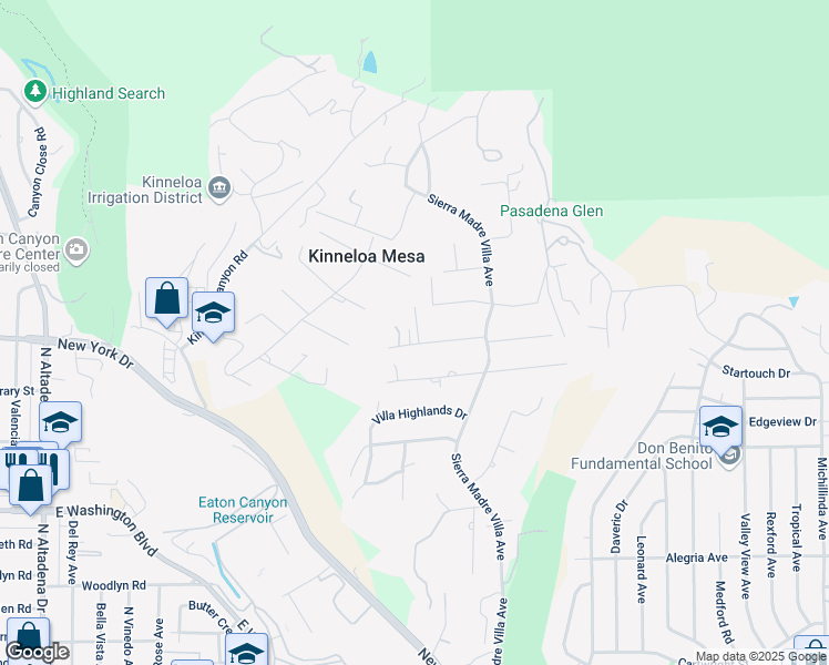 map of restaurants, bars, coffee shops, grocery stores, and more near 3235 Barhite Street in Pasadena