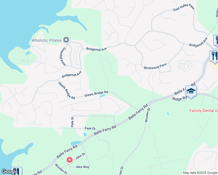 map of restaurants, bars, coffee shops, grocery stores, and more near 106 Henley Street in Canton