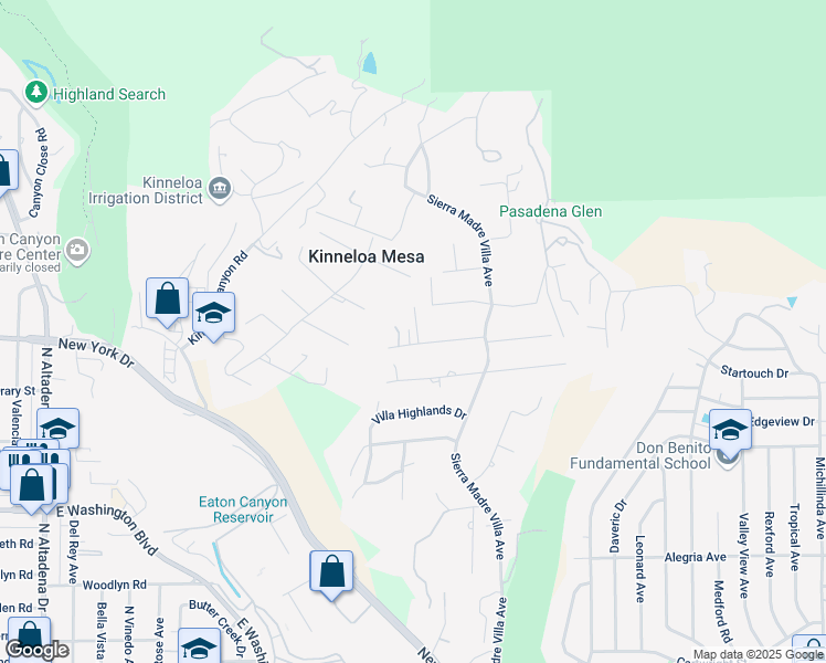 map of restaurants, bars, coffee shops, grocery stores, and more near 3235 Barhite Street in Pasadena