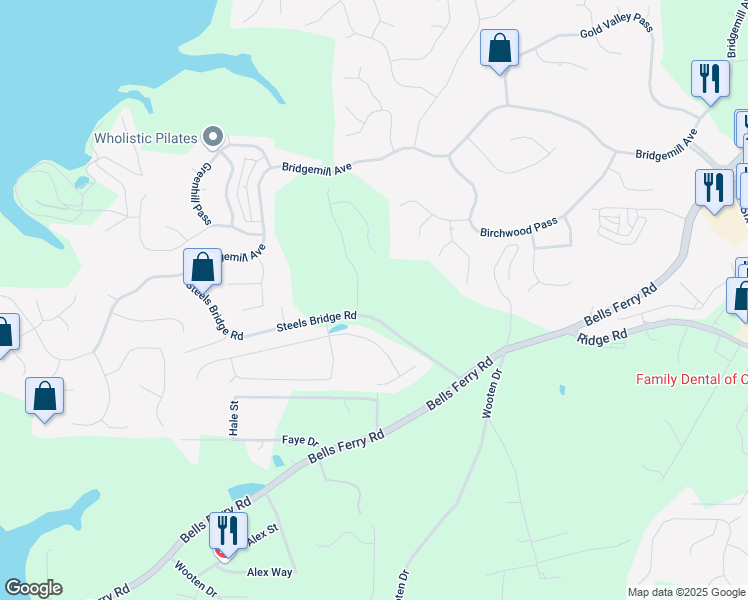 map of restaurants, bars, coffee shops, grocery stores, and more near 118 Henley Street in Canton