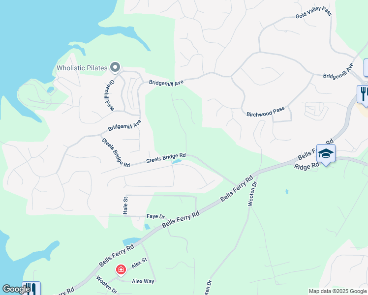 map of restaurants, bars, coffee shops, grocery stores, and more near 126 Henley Street in Canton