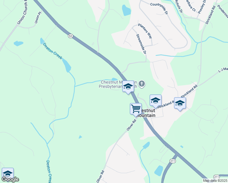 map of restaurants, bars, coffee shops, grocery stores, and more near 4670 Winder Highway in Flowery Branch