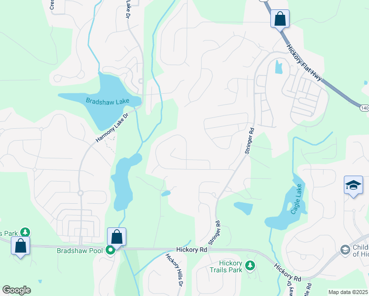 map of restaurants, bars, coffee shops, grocery stores, and more near 410 Gardens of Harmony Drive in Canton