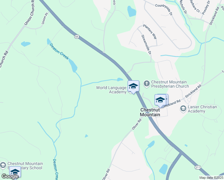 map of restaurants, bars, coffee shops, grocery stores, and more near 4670 Winder Highway in Flowery Branch