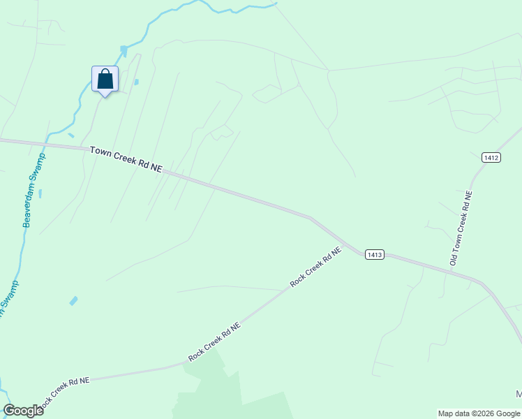 map of restaurants, bars, coffee shops, grocery stores, and more near Town Creek Road Northeast in Leland