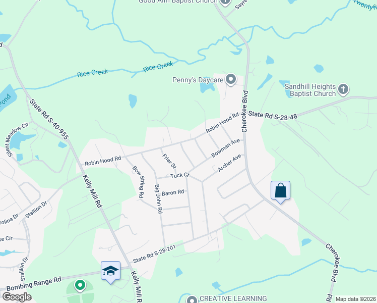 map of restaurants, bars, coffee shops, grocery stores, and more near 308 Robin Hood Road in Elgin
