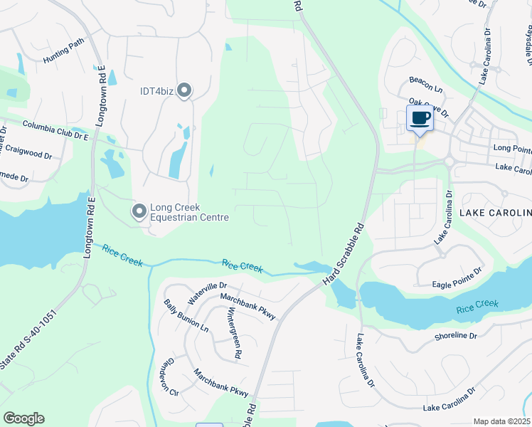 map of restaurants, bars, coffee shops, grocery stores, and more near 242 Sandfarm Trail in Blythewood