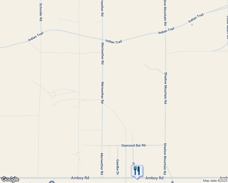 map of restaurants, bars, coffee shops, grocery stores, and more near 82990 Glamis Road in Twentynine Palms