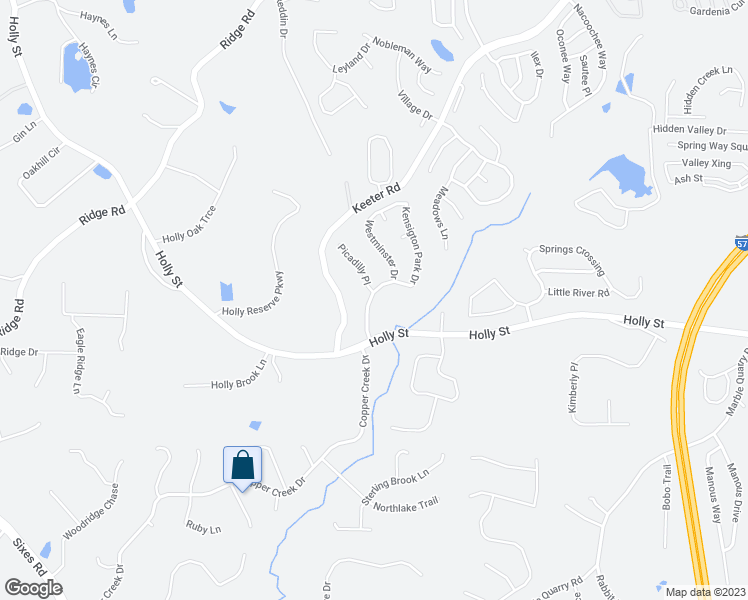 map of restaurants, bars, coffee shops, grocery stores, and more near 114 Drury Lane in Canton