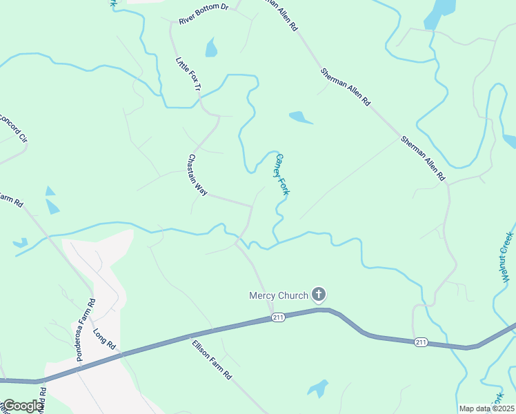 map of restaurants, bars, coffee shops, grocery stores, and more near 5427 Woodstream Court in Gainesville