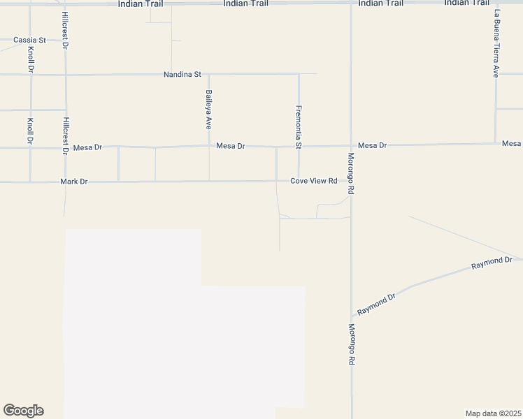 map of restaurants, bars, coffee shops, grocery stores, and more near 71824 Cove View Road in Twentynine Palms