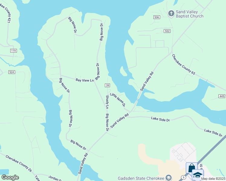 map of restaurants, bars, coffee shops, grocery stores, and more near 50 Shady Lane in Centre