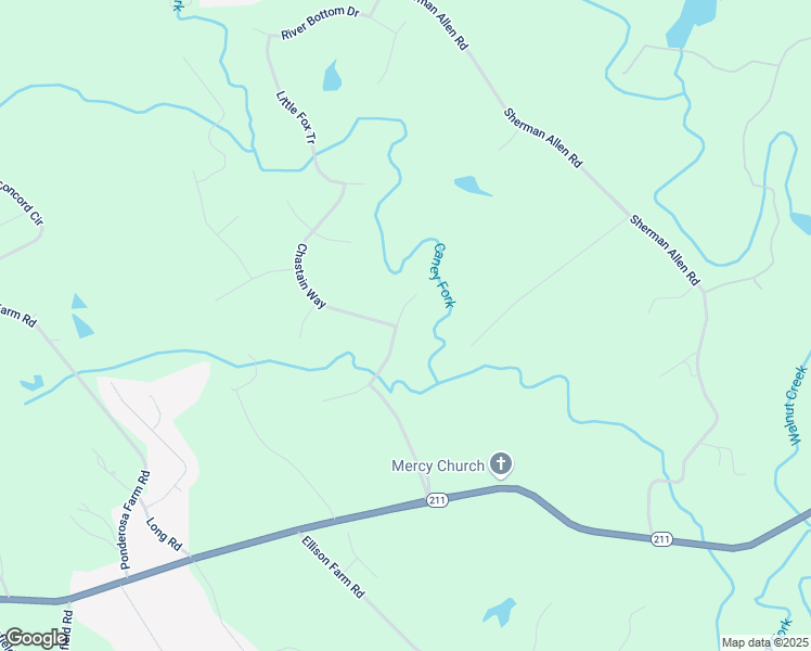 map of restaurants, bars, coffee shops, grocery stores, and more near 5427 Woodstream Court in Gainesville