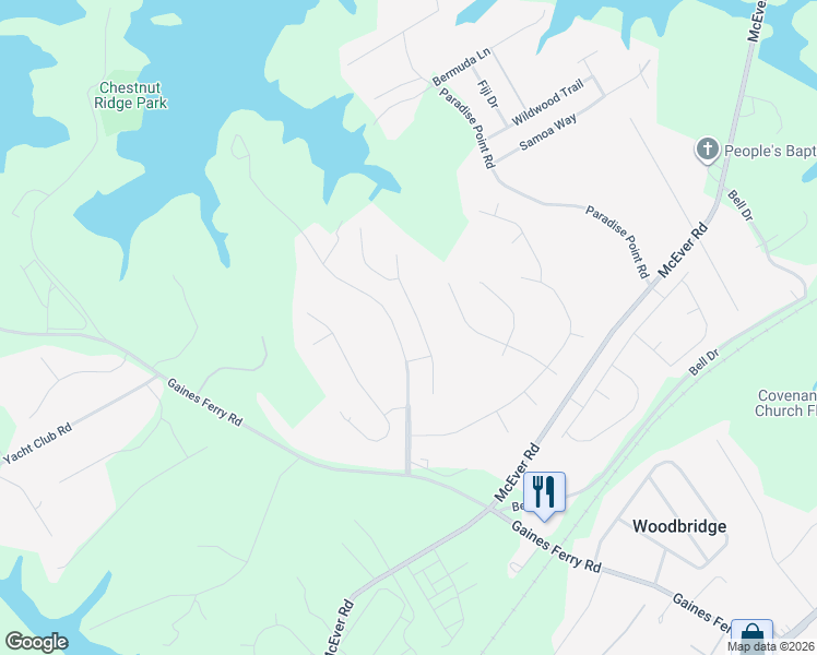 map of restaurants, bars, coffee shops, grocery stores, and more near 6456 Deep Valley Court in Flowery Branch