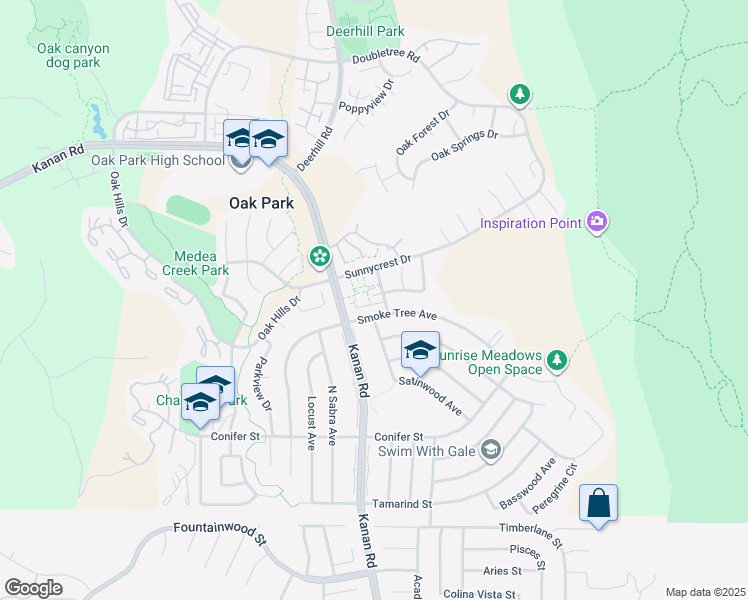 map of restaurants, bars, coffee shops, grocery stores, and more near 357 Sprucewood Avenue in Oak Park