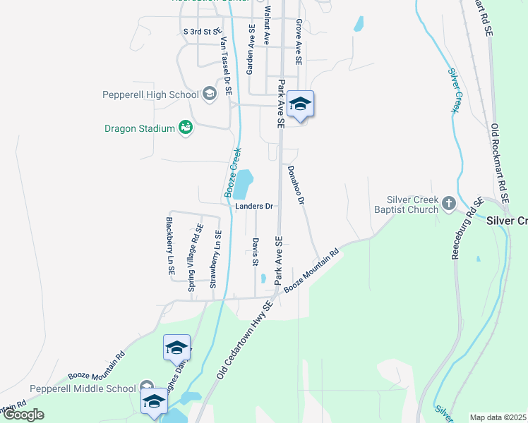 map of restaurants, bars, coffee shops, grocery stores, and more near 700 Park Avenue Southeast in Lindale