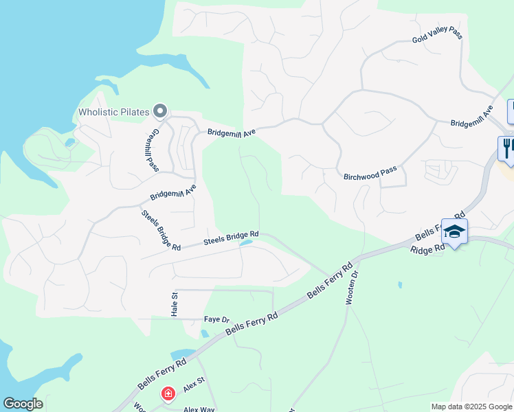 map of restaurants, bars, coffee shops, grocery stores, and more near 129 Henley Street in Canton