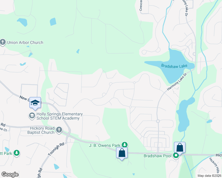 map of restaurants, bars, coffee shops, grocery stores, and more near 333 Ridgewood Trail in Canton