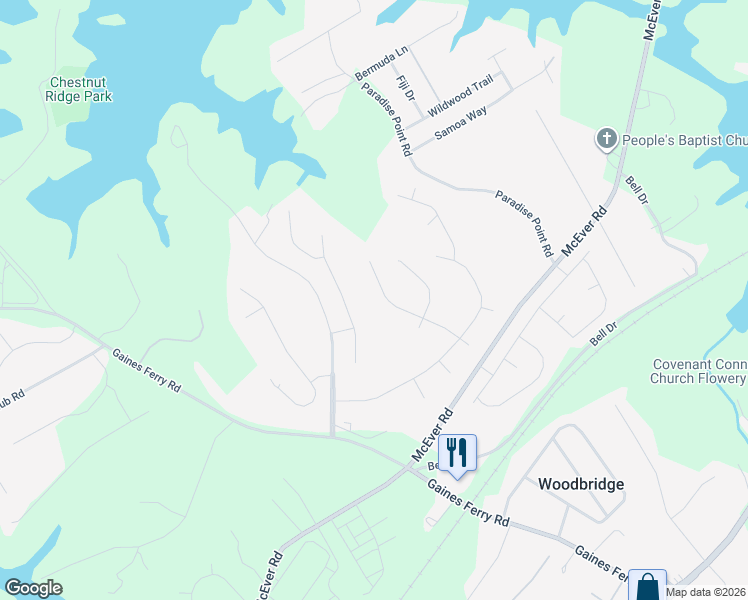 map of restaurants, bars, coffee shops, grocery stores, and more near 6339 Green Oak Ridge in Flowery Branch