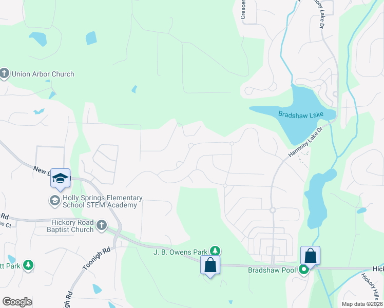 map of restaurants, bars, coffee shops, grocery stores, and more near 333 Ridgewood Trail in Canton