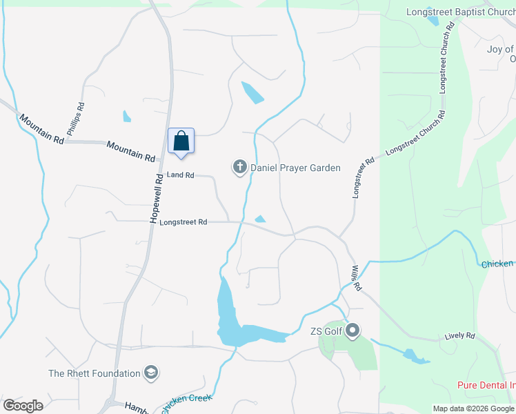 map of restaurants, bars, coffee shops, grocery stores, and more near 3430 Longstreet Road in Alpharetta