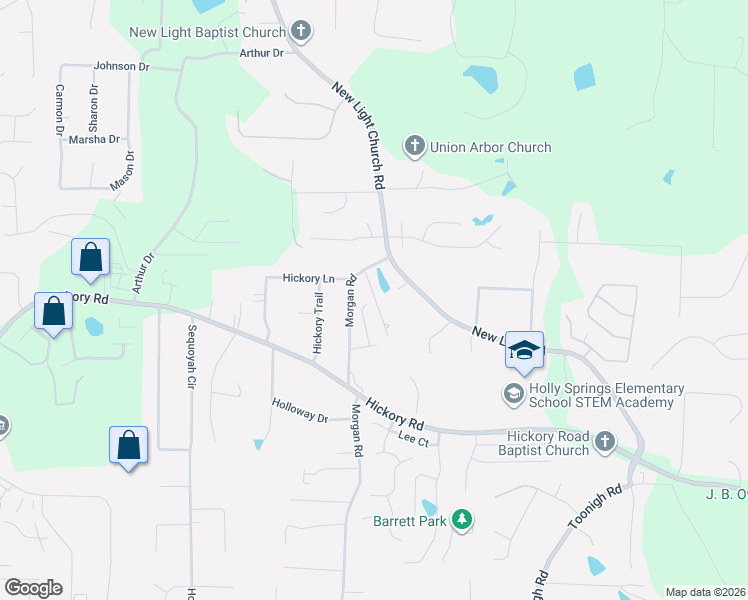 map of restaurants, bars, coffee shops, grocery stores, and more near 935 New Light Road in Canton
