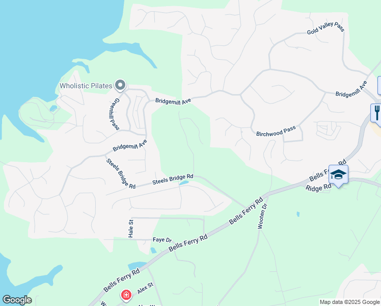 map of restaurants, bars, coffee shops, grocery stores, and more near 135 Henley Street in Canton