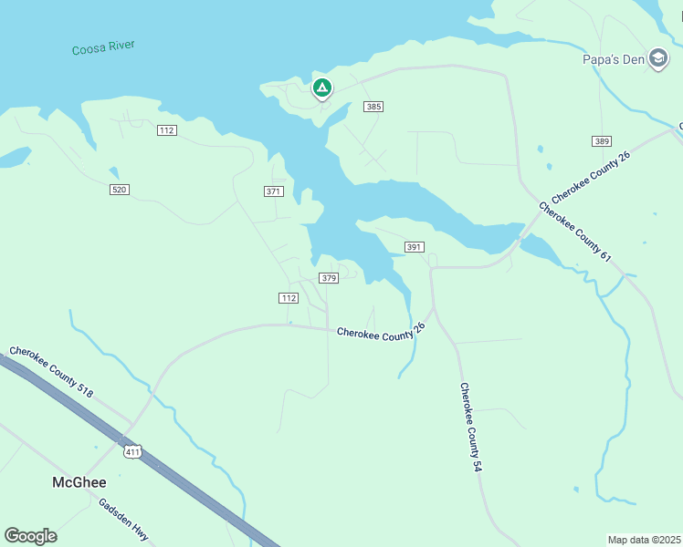 map of restaurants, bars, coffee shops, grocery stores, and more near 190 County Road 379 in Centre