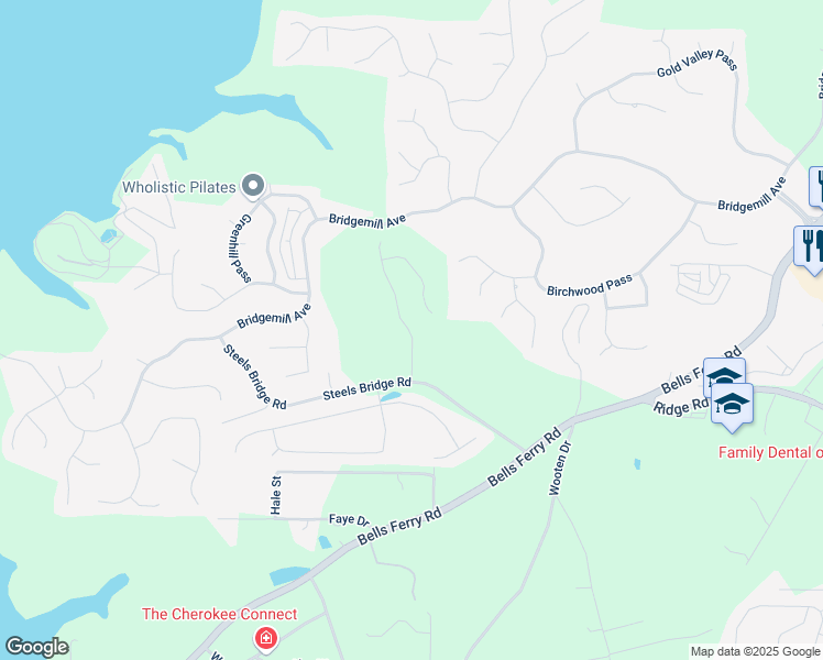 map of restaurants, bars, coffee shops, grocery stores, and more near 134 Henley Street in Canton
